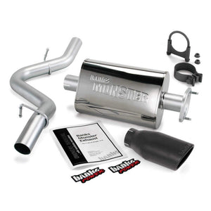 Banks Power 51314-B Monster Exhaust System - Single Exit - Black Obround Tip