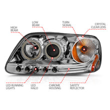Load image into Gallery viewer, ANZO 111054 1997.5-2003 Ford F-150 Projector Headlights w/ Halo Chrome 1pc