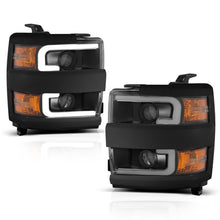 Load image into Gallery viewer, ANZO 111383 2009-2014 Ford F-150 Projector Headlights w/ U-Bar Switchback Black w/ Amber