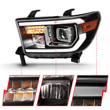 Load image into Gallery viewer, ANZO 111447 2007-2014 Toyota Tundra Projector Light Bar H.L Black Amber(Led High Beam) (Halogen Version)