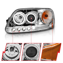 Load image into Gallery viewer, ANZO 111032 1997.5-2003 Ford F-150 Projector Headlights w/ Halo and LED Chrome 1pc