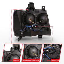 Load image into Gallery viewer, ANZO 111402 07-14 Chevy Tahoe Projector Headlights w/ Plank Style Design Black w/ Amber