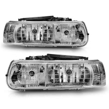 Load image into Gallery viewer, ANZO 111011 1999-2002 Chevrolet Silverado 1500 Crystal Headlights Chrome