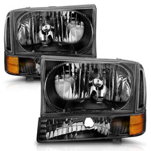 Load image into Gallery viewer, ANZO 111080 2000-2004 Ford Excursion Crystal Headlights Black
