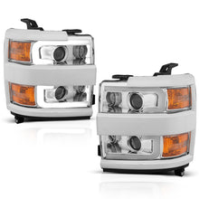 Load image into Gallery viewer, ANZO 111388 LED Headlights 17-18 Ford F-250 Super Duty Plank-Style L.E.D. Headlight Black (Pair)