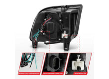 Load image into Gallery viewer, Anzo 05-09 Mustang Projector Headlights W/Light Bar Black Housing