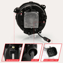 Load image into Gallery viewer, ANZO 111466 2018-2019 Jeep Wrangler Full Led Projector H.L Black