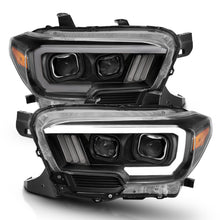 Load image into Gallery viewer, ANZO 111396 2016-2017 Toyota Tacoma Projector Headlights w/ Plank Style Switchback Black w/ Amber