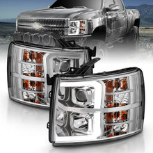 Load image into Gallery viewer, ANZO 111481 2007-2013 Chevy Silverado 1500 Projector Plank Style Chrome Amber