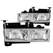 Load image into Gallery viewer, ANZO 111136 1988-1998 Chevrolet C1500 Crystal Headlights Chrome w/o Bulbs