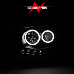 ANZO 121282 2005-2011 Toyota Tacoma Projector Headlights w/ Halo Black