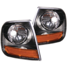 Load image into Gallery viewer, ANZO 521040 Corner Lights 1997-2003 Ford F-150 HARLEY DAVIDSON Style Corner Lights Black w/ Amber Reflector