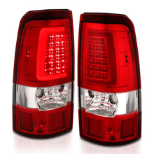 Load image into Gallery viewer, ANZO 311332 1999-2002 Chevy Silverado 1500 LED Taillights Plank Style Chrome With Red/Clear Lens