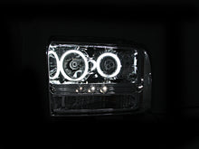 Load image into Gallery viewer, ANZO 111118 2005-2007 Ford Excursion Projector Headlights w/ Halo Chrome w/ LED Strip (CCFL) 1pc