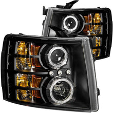 Load image into Gallery viewer, ANZO 111305 2008-2010 Ford F-250 Projector Headlights w/ U-Bar Black