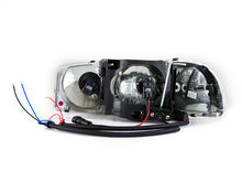 Load image into Gallery viewer, ANZO 111207 1999-2006 Gmc Sierra 1500 Crystal Headlights w/ Halo and LED Black