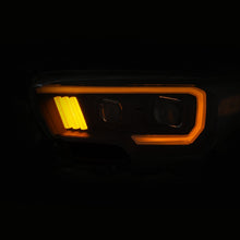 Load image into Gallery viewer, ANZO 111396 2016-2017 Toyota Tacoma Projector Headlights w/ Plank Style Switchback Black w/ Amber