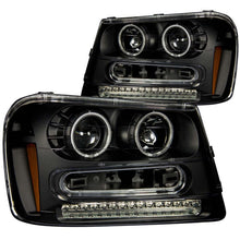 Load image into Gallery viewer, ANZO 111204 2004-2008 Ford F-150 Projector Headlights w/ Halo and LED Black G2