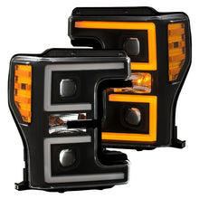 Load image into Gallery viewer, ANZO 111388 LED Headlights 17-18 Ford F-250 Super Duty Plank-Style L.E.D. Headlight Black (Pair)