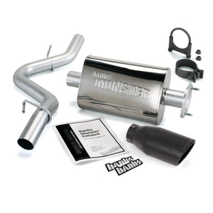 Banks Power 51314-B Monster Exhaust System - Single Exit - Black Obround Tip