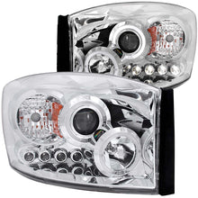Load image into Gallery viewer, ANZO 111210 2006-2008 Dodge Ram 1500 Projector Headlights w/ Halo Chrome