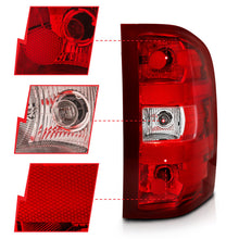 Load image into Gallery viewer, ANZO 311303 2007-2013 Chevy Silverado Taillight Red/Clear Lens (OE Replacement)