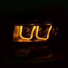 Load image into Gallery viewer, ANZO 111383 2009-2014 Ford F-150 Projector Headlights w/ U-Bar Switchback Black w/ Amber