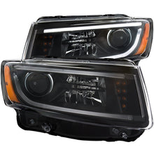 Load image into Gallery viewer, ANZO 111329 2014-2015 Jeep Grand Cherokee Projector Headlights w/ Plank Style Design Black