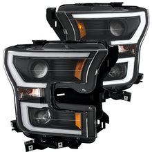 Load image into Gallery viewer, ANZO 111347 2015-2016 Ford F-150 Projector Headlights w/ Plank Style Design Black w/ Amber