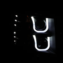 Load image into Gallery viewer, ANZO 111281 2007-2013 Chevrolet Silverado 1500 Projector Headlights w/ U-Bar Black