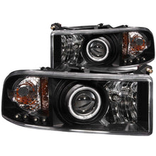 Load image into Gallery viewer, ANZO 111065 1994-2001 Dodge Ram Projector Headlights w/ Halo Black