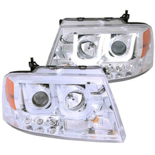 Load image into Gallery viewer, ANZO 111351 2009-2014 Ford F-150 Projector Headlights w/ U-Bar Black Amber (HID TYPE) (WITHOUT HID KIT)