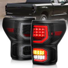 Load image into Gallery viewer, ANZO 311337 2007-2013 Toyota Tundra LED Taillights Plank Style Black w/Smoke Lens
