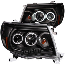 Load image into Gallery viewer, ANZO 121282 2005-2011 Toyota Tacoma Projector Headlights w/ Halo Black