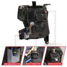 Load image into Gallery viewer, ANZO 111479 15-20 Chevy Tahoe/Suburban LED Light Bar Style Headlights w/Sequential Chrome w/Amber