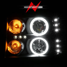 Load image into Gallery viewer, ANZO 111125 2007-2013 Gmc Sierra 1500 Projector Headlights w/ Halo Black
