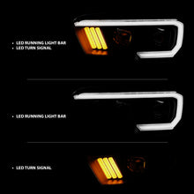 Load image into Gallery viewer, ANZO 111379 2016-2017 Toyota Tacoma Projector Headlights w/ Plank Style Design Black/Amber w/ DRL