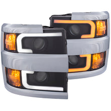 Load image into Gallery viewer, ANZO 111365 Projector Headlights 15-17 Chevrolet Silverado 2500HD / 3500HD Black w/ Chrome Rim