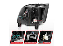 Load image into Gallery viewer, Anzo 05-09 Mustang Projector Headlights W/Light Bar Chrome Housing