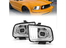 Load image into Gallery viewer, Anzo 05-09 Mustang Projector Headlights W/Light Bar Chrome Housing