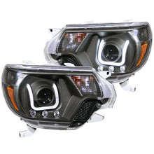 Load image into Gallery viewer, ANZO 111290 2012-2015 Toyota Tacoma Projector Headlights w/ U-Bar Black