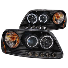 Load image into Gallery viewer, ANZO 111031 1997.5-2003 Ford F-150 Projector Headlights w/ Halo and LED Black 1pc