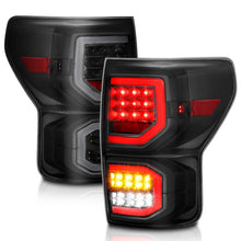 Load image into Gallery viewer, ANZO 311337 2007-2013 Toyota Tundra LED Taillights Plank Style Black w/Smoke Lens