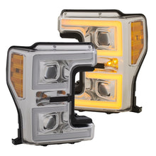 Load image into Gallery viewer, ANZO 111389 LED Headlights 17-18 Ford F-250 Super Duty Plank-Style L.E.D. Headlight Chrome (Pair)