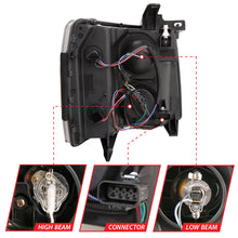 Load image into Gallery viewer, ANZO 111411 07-13 Chevrolet Silverado 1500/2500/3500 Proj Headlights w/ Plank Style Switchback Chrome w/Amb