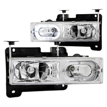 Load image into Gallery viewer, ANZO 111080 2000-2004 Ford Excursion Crystal Headlights Black