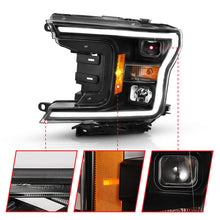 Load image into Gallery viewer, ANZO 111467 2018-2019 Ford F-150 Projector Plank Style H.L. Black Amber (Without Switchback)
