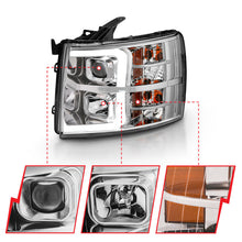 Load image into Gallery viewer, ANZO 111481 2007-2013 Chevy Silverado 1500 Projector Plank Style Chrome Amber