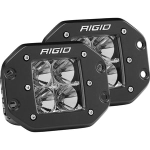 RIGID D-Series PRO LED Light Flood Optic Flush Mount Pair