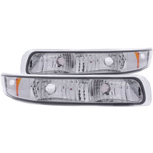 Load image into Gallery viewer, ANZO 511064 1999-2002 Chevrolet Silverado 1500 Euro Parking Lights Chrome w/ Amber Reflector